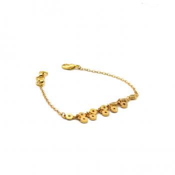 Nickel-Free Gold Plated Zircon  Stone Seated Bracelet 